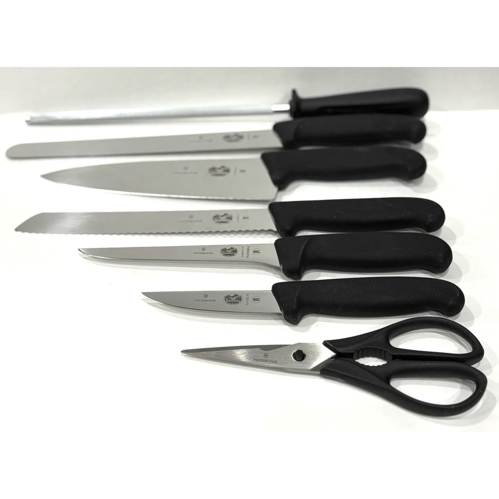 Victorinox Fibrox Cutlery Block Set 8-Piece Knife Set with Shears & Block